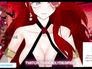 Hot Dommy Mommy DeadlyDesiree Shakes and Cums on Stream