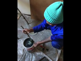 My Neighbor Came To Help Me Paint The Room And Gave Me A Nasty Cumshot