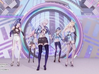 [MMD] BLACKPINK - THE GIRLS Ahri Akali Kaisa Evelynn Seraphine Hot Kpop Dance League Of Legends