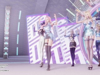 [MMD] BLACKPINK - THE GIRLS Ahri Akali Kaisa Evelynn Seraphine Hot Kpop Dance League Of Legends