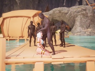 Cleopatra Cumslut 3D debauchery on the pier