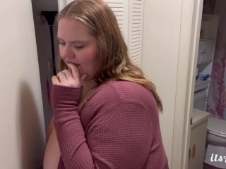 Caught and creampied BBW roommate