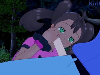 Shauna (Sana) and I have intense sex in the park at night. - Pokémon Hentai