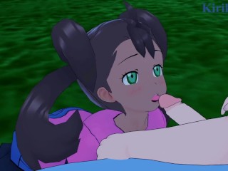 Shauna (Sana) and I have intense sex in the park at night. - Pokémon Hentai