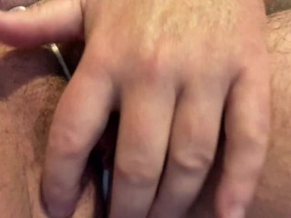 Crotch rope harness under my clothes rubs my GIANT CLIT with every step