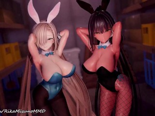 Hai Phut Hon - Asuna & Karine | Blue Archive MMD R-18