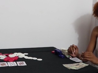 playing poker with my stepbrother, he broke my ass and shot his cum on my face