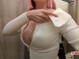 Try On Haul Transparent Clothes, Completely See-Through. At The Mall. See on me in the fitting room