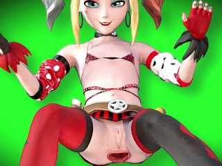 3D cartoon Henri Harley Gwen anal prolapse gape Quinn Tennyson close up rose bud wrecked ass DC mult