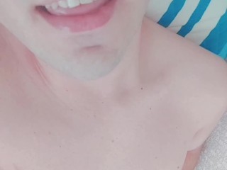 Video Call With My Fan From Social Media Having Fun Striptease Masturbating For Him On Camera Withou