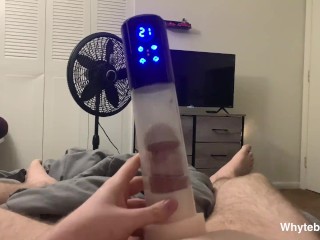 Sex toy Review Penis Pump on thick BWC until HUGE CUMSHOT [HOT!] SOLO MALE MOANING