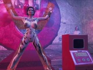 Model Gets Full Body Tatoo and Threesome Orgasm | Fallout 4 Sex Mod Nuka Ride