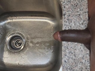 Black dick sink piss