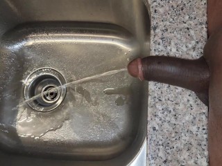 Black dick sink piss