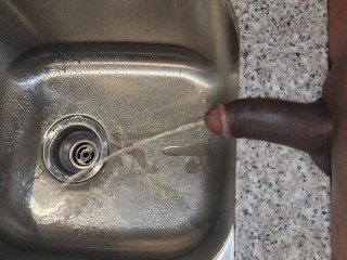 Black dick sink piss