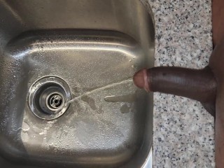 Black dick sink piss