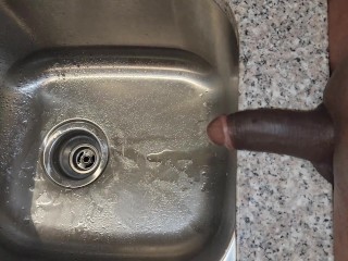 Black dick sink piss