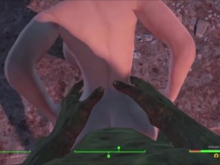 Vault Girl Bends Over For Huge Hot Monster Cock Dodstyle |Fallout 4 Animation Sex Mod