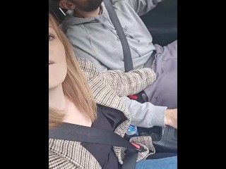 Risky public first time in car. His sperm is too good
