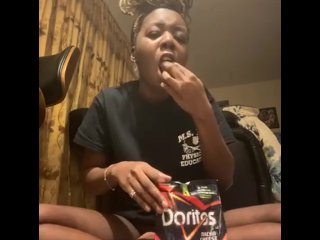 Mukbang -Eating American Snacks & Fulfilling Your ASMR Fetish (Alliyah Alecia Eats Doritos Chips)