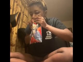 Mukbang -Eating American Snacks & Fulfilling Your ASMR Fetish (Alliyah Alecia Eats Doritos Chips)