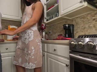 Baking A Cake For His Birthday but he wants CREAMPIE Instead - LittleBuffBrunette