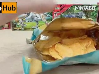 POV: I'm eating cheese chips before unboxing new Lego minifigures