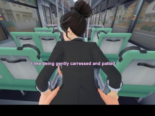 3D/Anime/Hentai, Hot Office Lady Begs For Cock On The Bus!! (Paid Request)