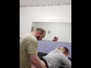 Public fuck in shopping centre bathroom