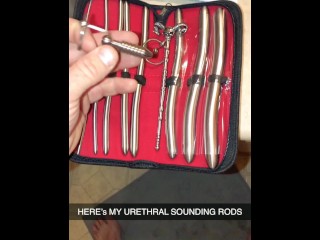 Intense Pissing With Urethral Sounding Rods Inserted