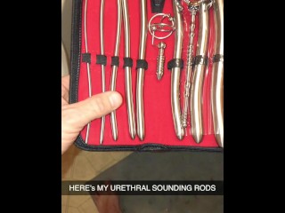 Intense Pissing With Urethral Sounding Rods Inserted