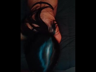 oh G*D! This horny girl keeps sucking after swallowing a big load