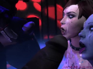 Liara, Miranda, and Shepard are sex slaves for alien monster cocks Mass Effect