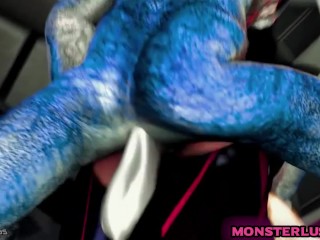 Teens With Big Tits Suck and Fuck Evil Scary Monsters