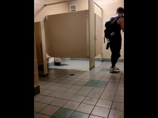 skater strip butt ass naked in college school bathroom and jacks off