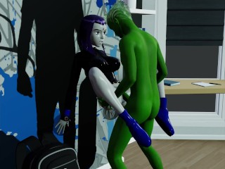 Beast Boy and Raven camera angle two