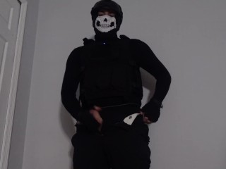 Masked Ghost Cosplayer Loves Cumming (heavy breathing)