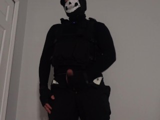 Masked Ghost Cosplayer Loves Cumming (heavy breathing)