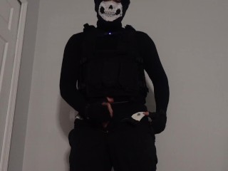 Masked Ghost Cosplayer Loves Cumming (heavy breathing)