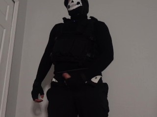 Masked Ghost Cosplayer Loves Cumming (heavy breathing)