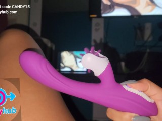 intense orgasm watching hentai. She comments: "Would you clean it with your tongue?"