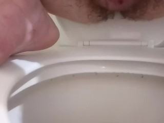 Masterbating and squirting into the toilet