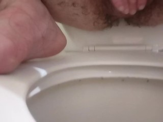 Masterbating and squirting into the toilet