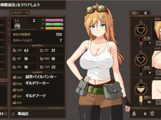 【#03 エリナと機魔の都(体験版)実況】爆乳女技師が全裸で野外露出徘徊した結果おっぱい揉まれまくり・・(ファンタジー同人エロゲー)