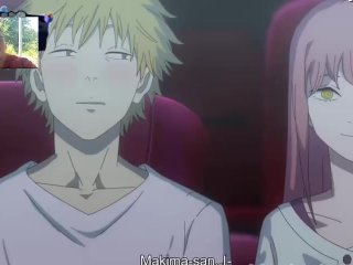 Makima gave Denji a long-awaited blowjob and swallowed his sperm in the cinema (alexhothenta)
