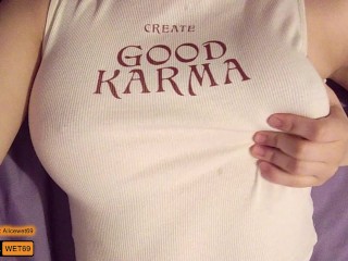 GOOD KARMA! Excellent pussy from a cute girl! Look at her