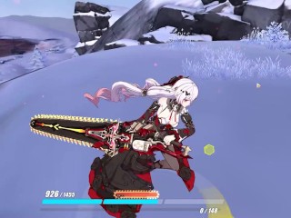 Lunar Vow: Crimson Love Theresa ryona - Honkai Impact 3rd