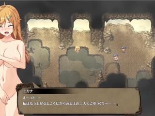 【#04 エリナと機魔の都(体験版)実況】爆乳女技師が温泉で男二人におっぱい揉まれ中出しセックスされてしまい・・(ファンタジーアニメーション同人エロゲー)