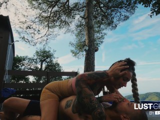 Owiaks Getting Crazy Together in the Outdoor Jacuzzi - Yoga Getaway on Lust Cinema by Erika Lust