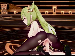 Genshin Impact Keqing Sex with Aether Hot Sexy Hentai Creampie MMD 3D Blonde Hair Color Edit Smixix